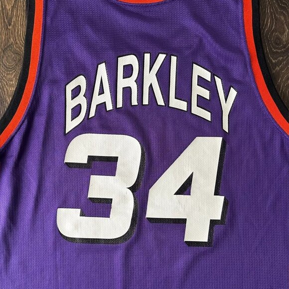 Champion Phoenix Suns Jersey Vintage Throwback Retro Barkley L 44 - Picture 4 of 6